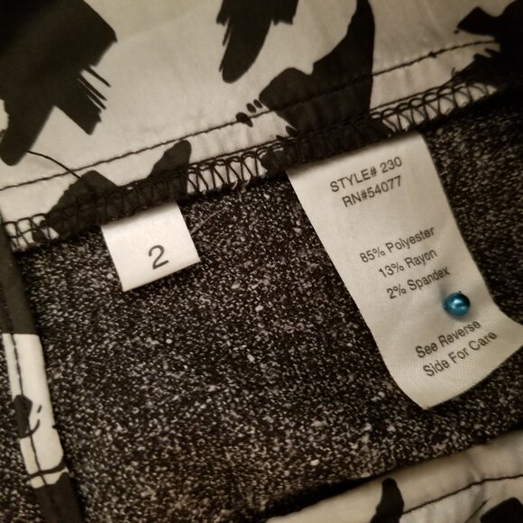 CAbi Charcoal Grey Tweed Flecked Wide Legged Cuffed Trousers Style  # 230 * Size - Picture 14 of 14